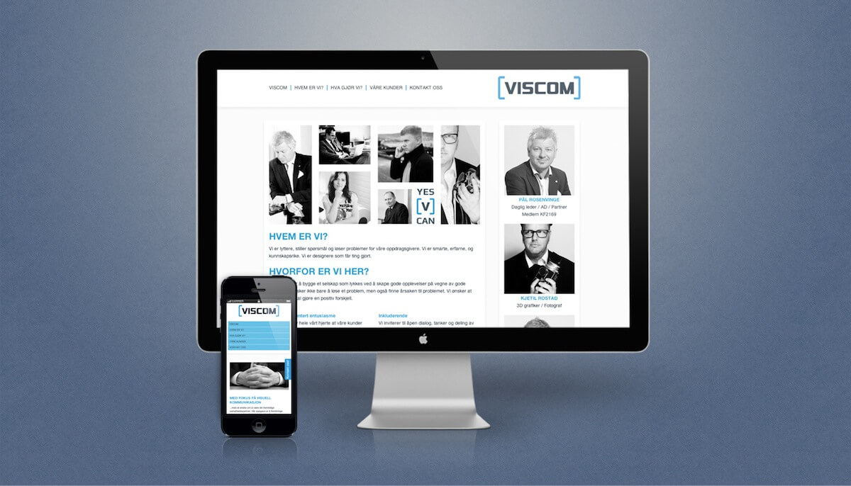 Website made for VISCOM a former advertisement agency I worked in back in the day.