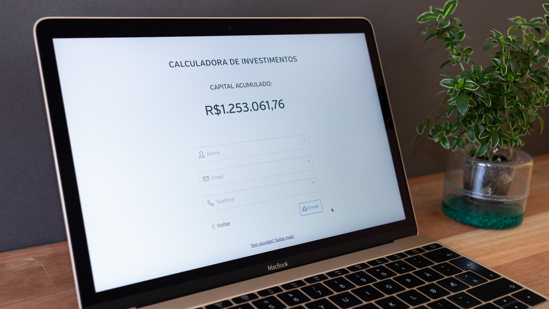 Etapa #2 da calculadora de investimento.