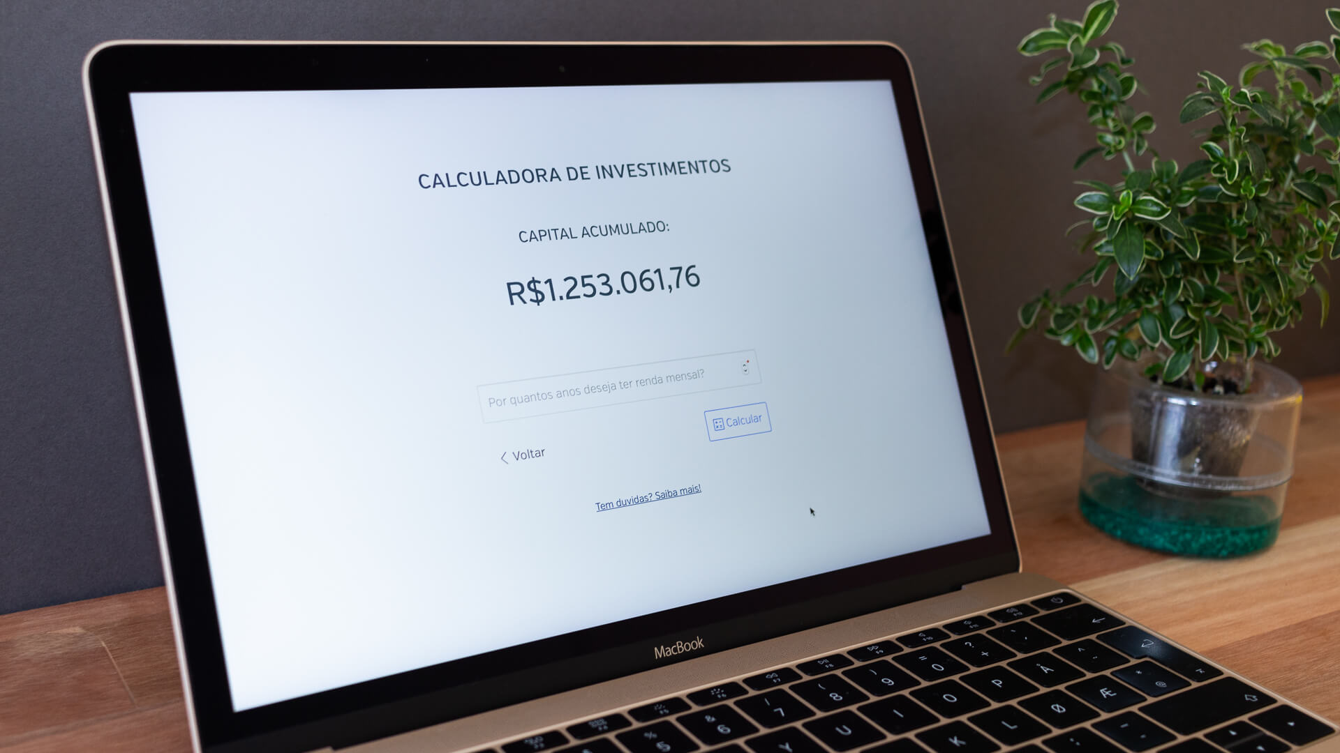 Etapa #3 da calculadora de investimento.